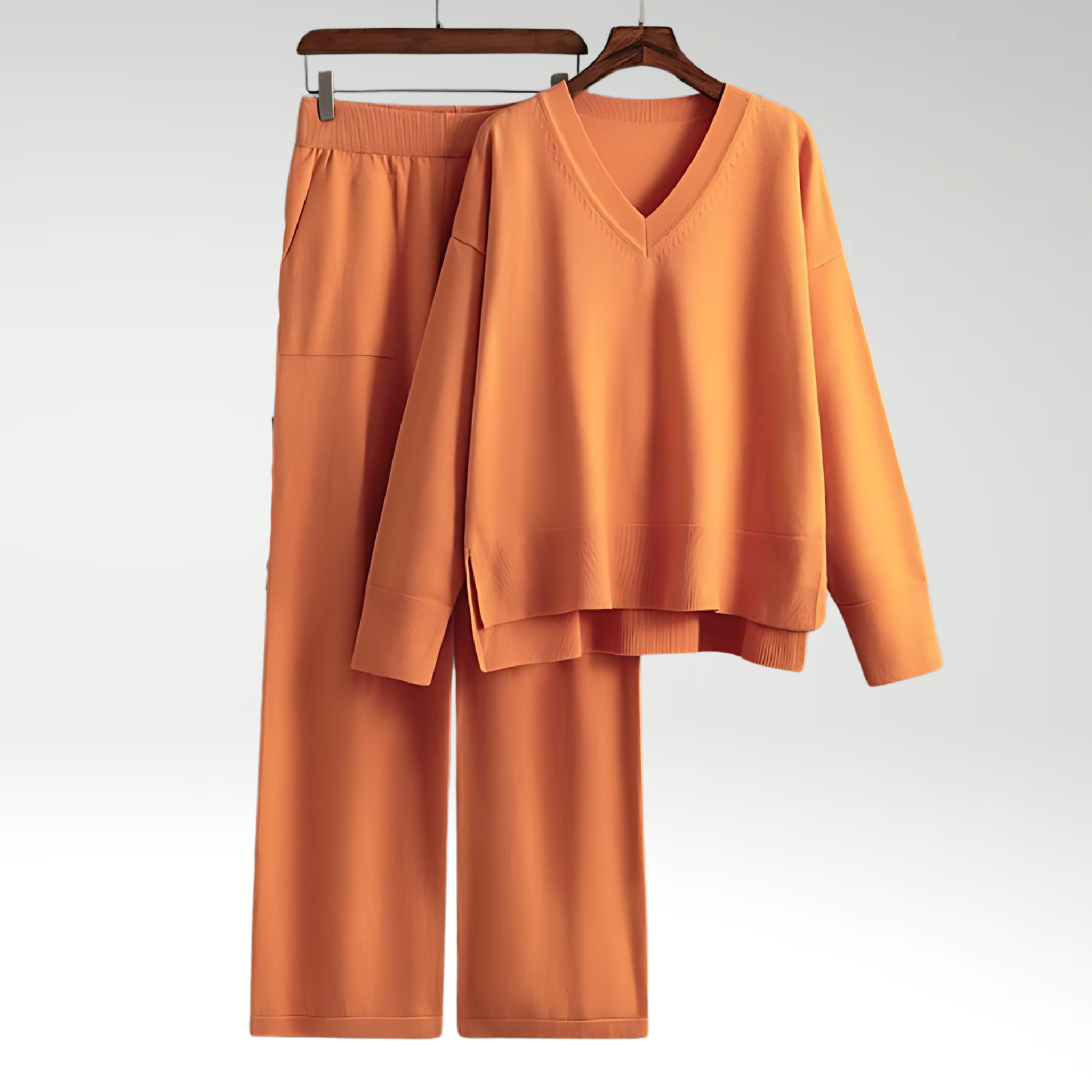 Ravora Paris™ | Ensemble deux pièces luxueux à col en V