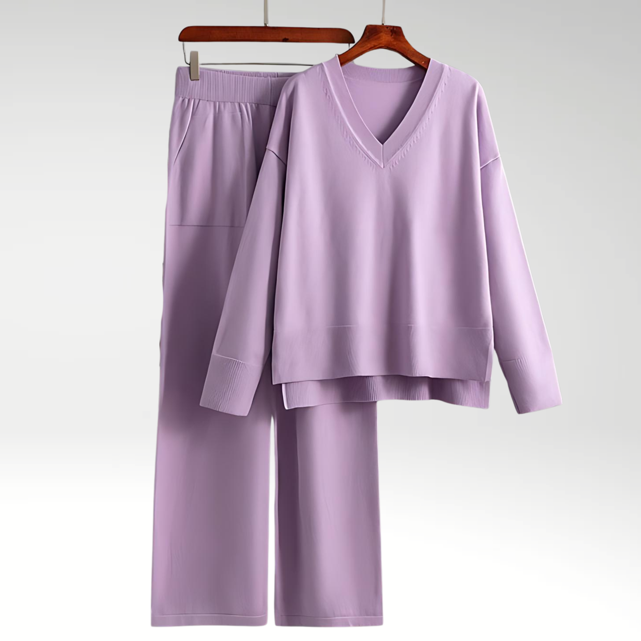 Ravora Paris™ | Ensemble deux pièces luxueux à col en V