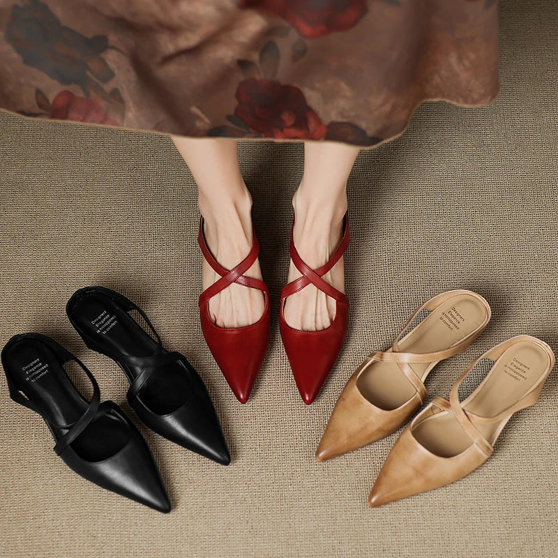 Ravora Paris™ | Mules en Cuir Véritable