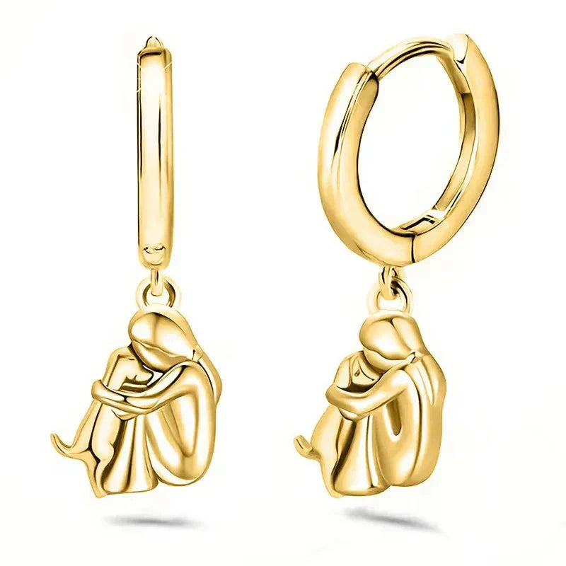 Ravora Paris™ | Boucles Icône Chien (Fermoir Rond)