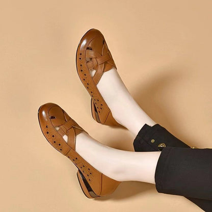Ravora Paris™ | Chaussures en Cuir à Enfiler avec Détails Découpés