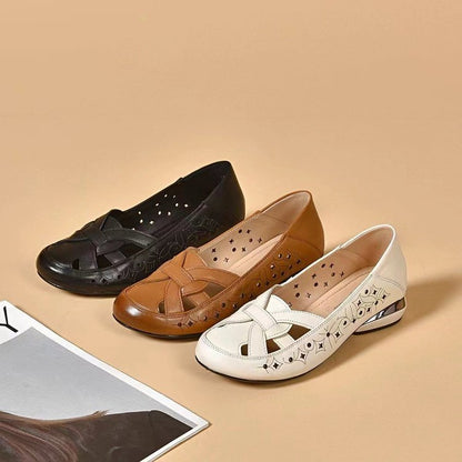 Ravora Paris™ | Chaussures en Cuir à Enfiler avec Détails Découpés