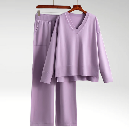 Ravora Paris™ | Ensemble deux pièces luxueux à col en V