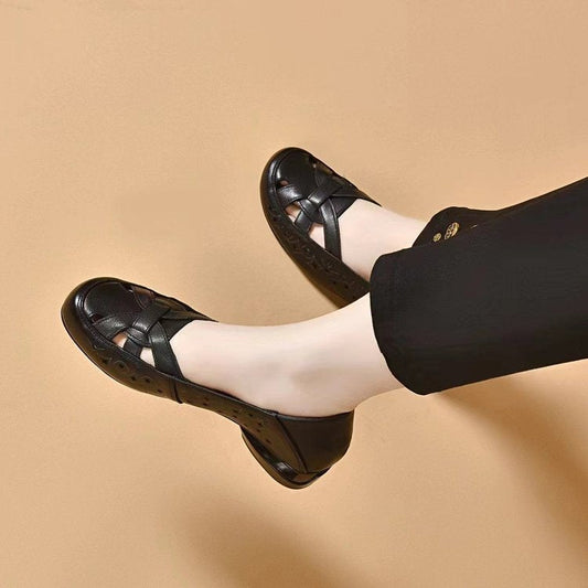 Ravora Paris™ | Chaussures en Cuir à Enfiler avec Détails Découpés