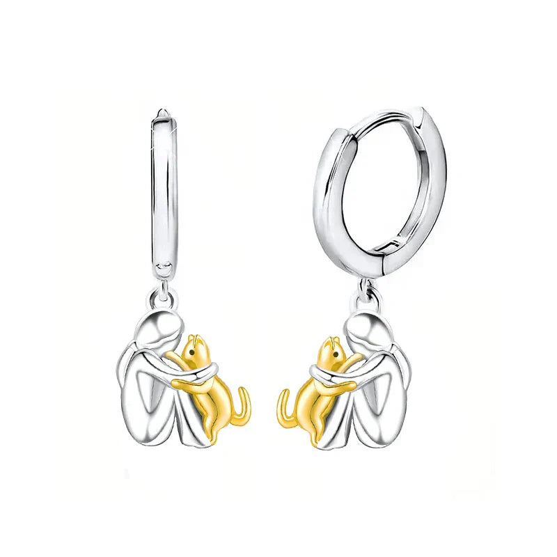 Ravora Paris™ | Boucles Icône Chat (Fermoir Rond)