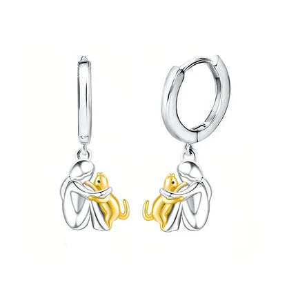Ravora Paris™ | Boucles Icône Chat (Fermoir Rond)