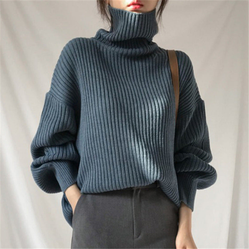 Ravora Paris™ | Luxe Pull à col roulé et à manches ballon