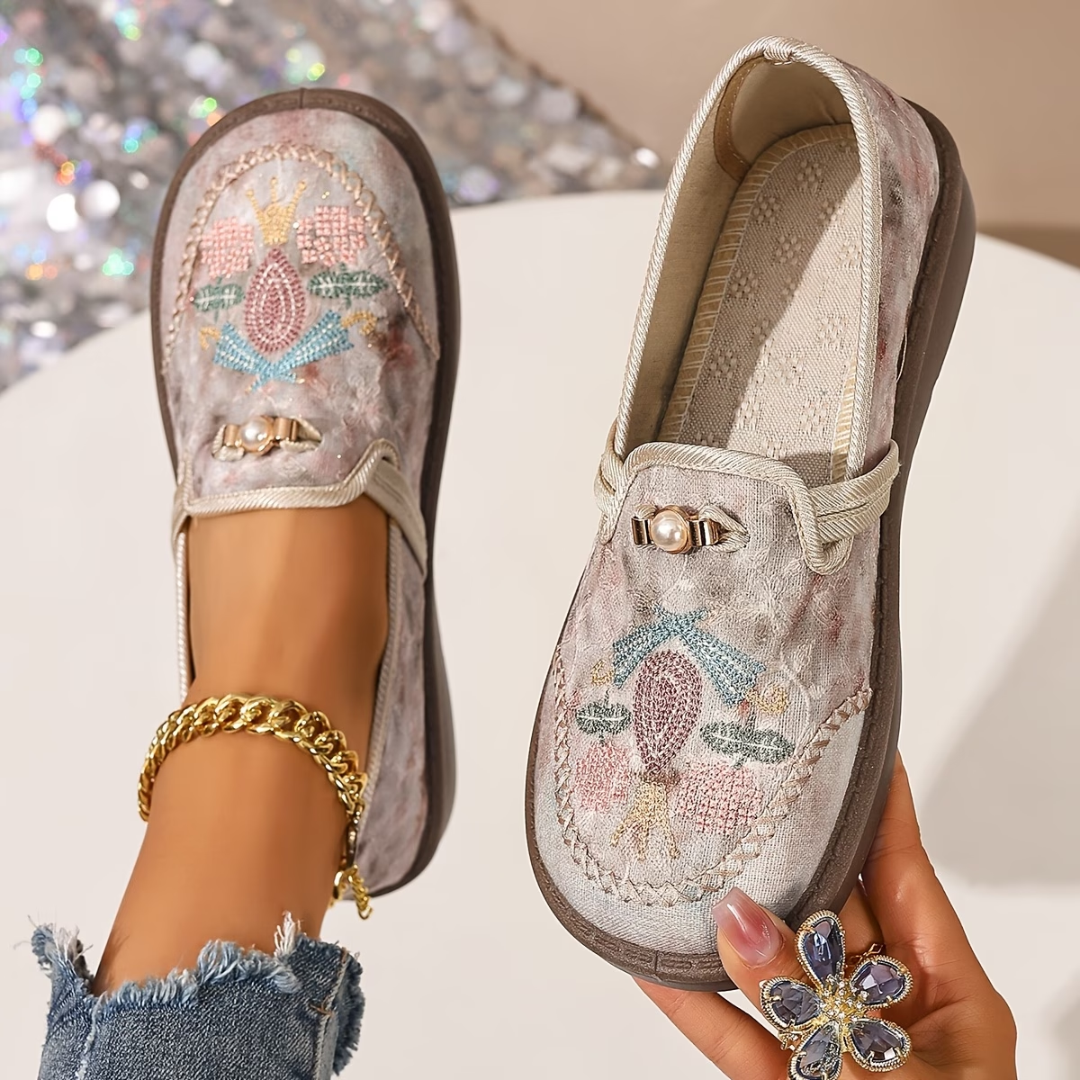Ravora Paris™ | Chaussures Confortables Décontractées Brodées