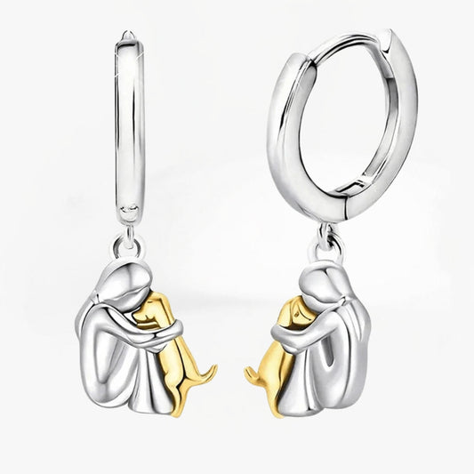 Ravora Paris™ | Boucles Icône Chien (Fermoir Rond)